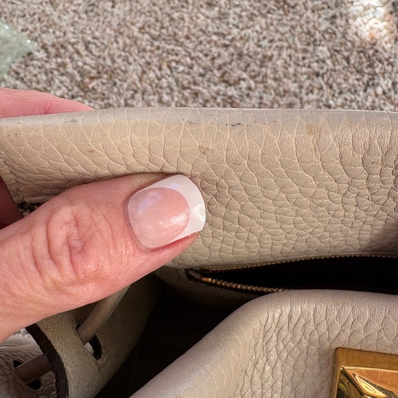 Mulberry iris beige gold top handle 2 way Purse handbag satchel - Picture 15 of 15